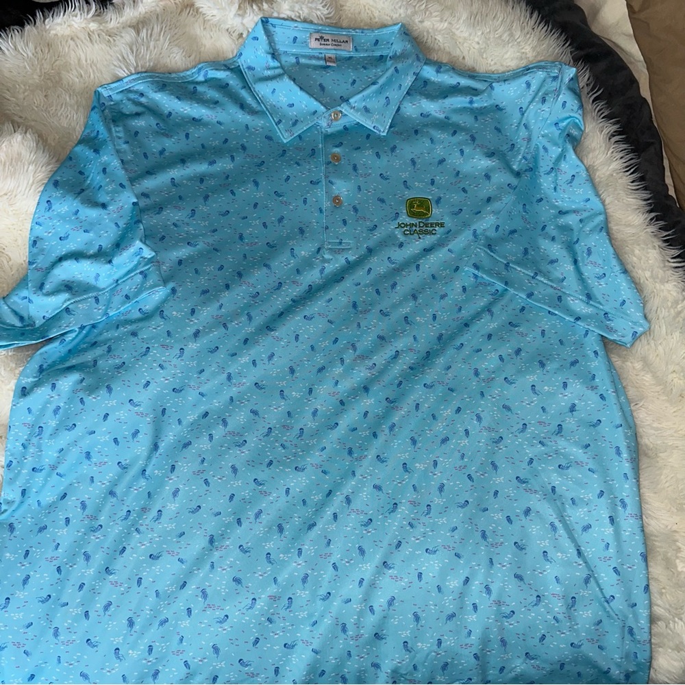 Peter Millar summer comfort XL PGA tour John Deere classic jellyfish polo top